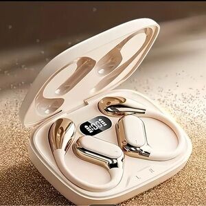 Brand New in Box True Wireless Earbuds Gaming  Music Talk Wrap Style Khaki Color